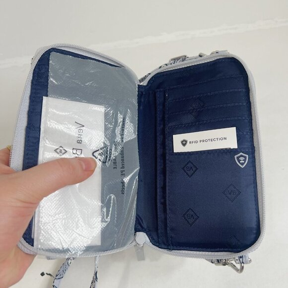 NWT Vera Bradley Grey Owl Print Performance Twill All in One Crossbody Purse - Picture 7 of 11